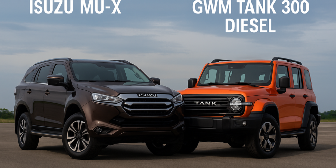 Adu Spesifikasi Isuzu MU-X vs GWM Tank 300 Diesel di GIIAS 2025